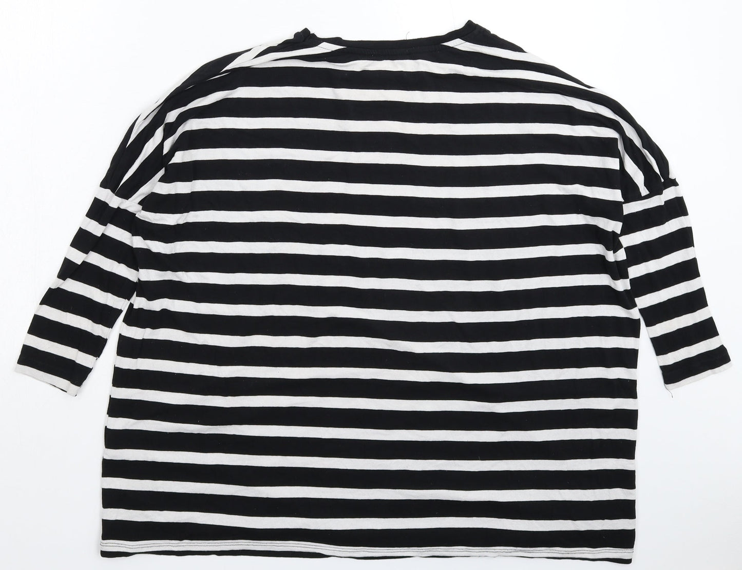 Atmosphere Womens Multicoloured Striped  Basic T-Shirt Size 8  - Oversized