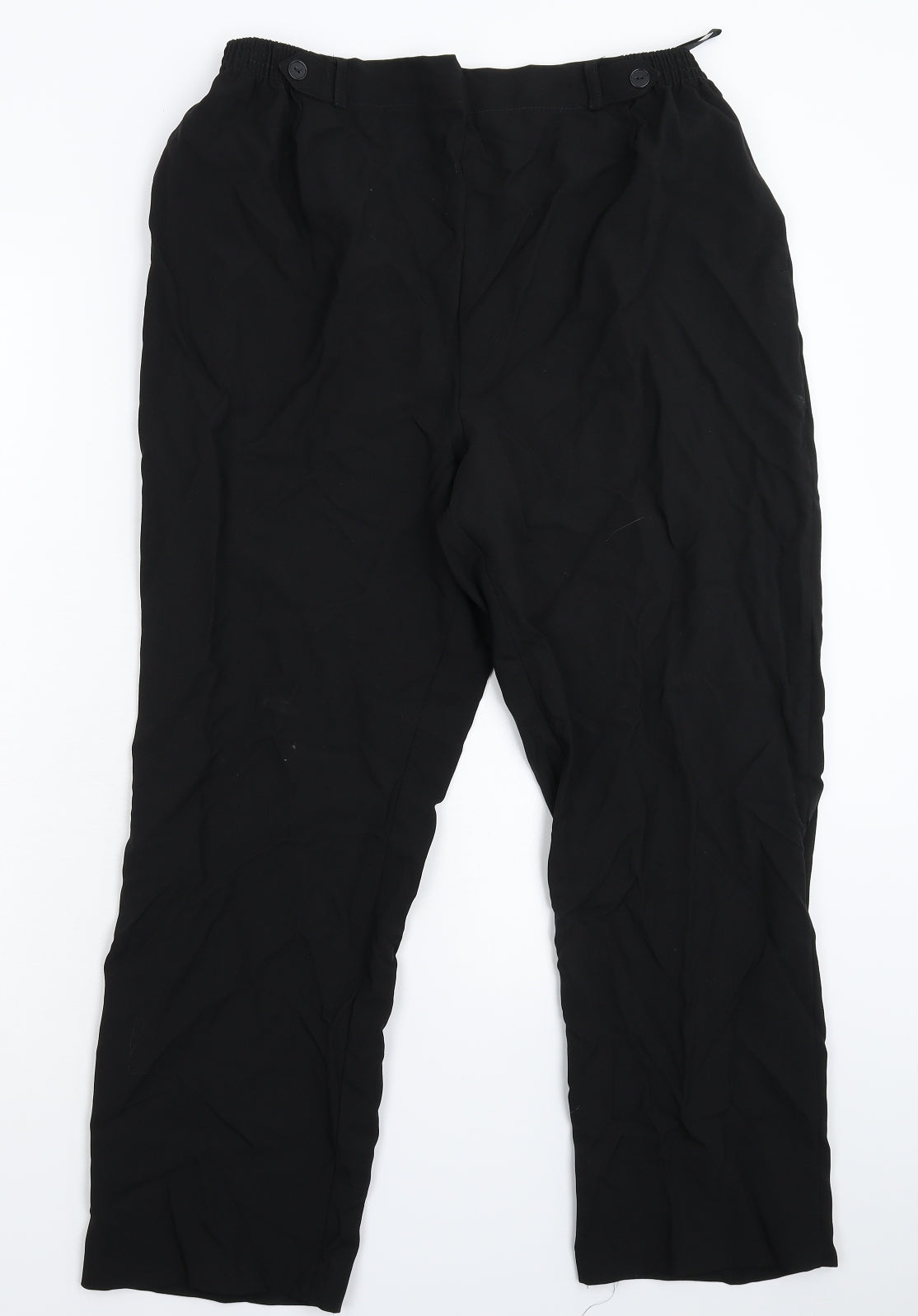 BHS Womens Black  Rayon Trousers  Size 16 L25 in
