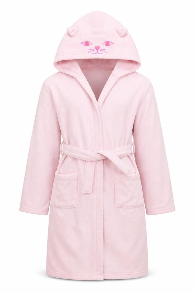 OshKosh B’gosh Girls Pink Solid Fleece Kimono Robe Size 10 Years