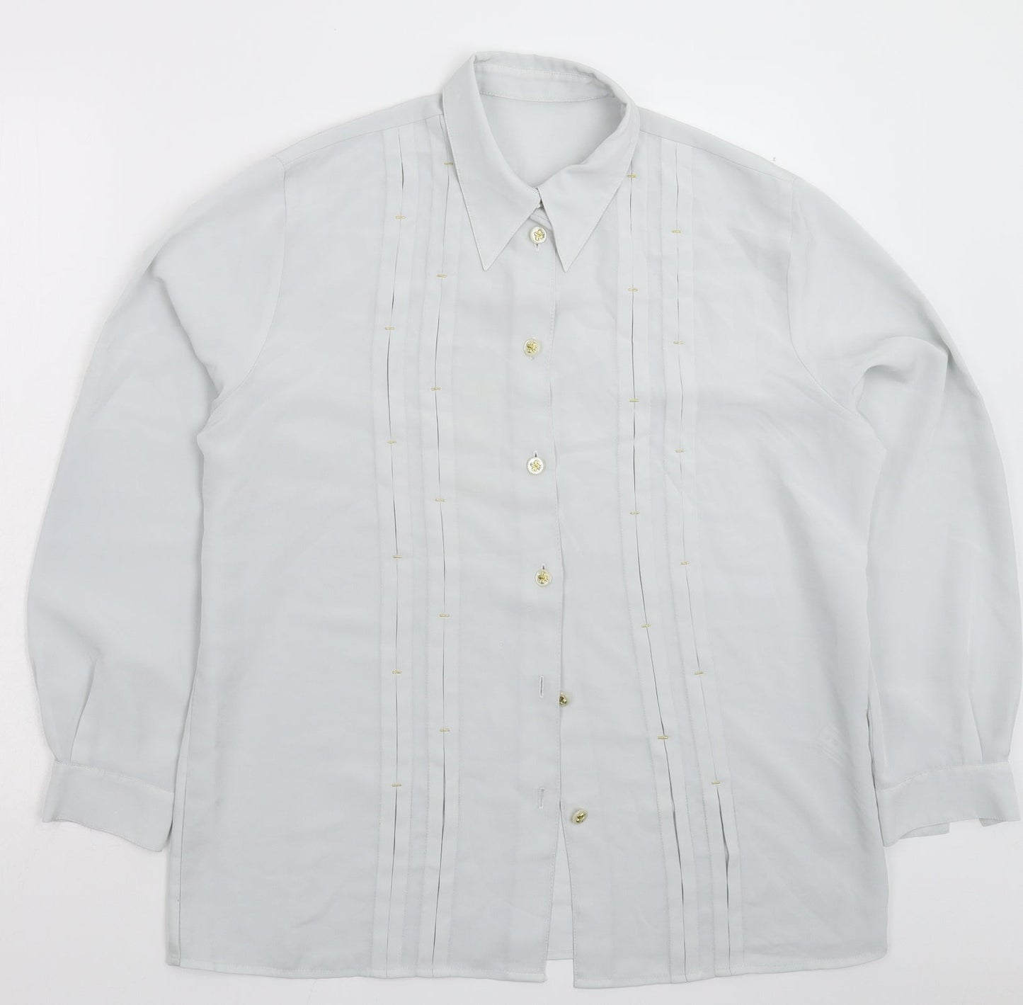 Preworn Womens Grey   Basic Button-Up Size 2XL