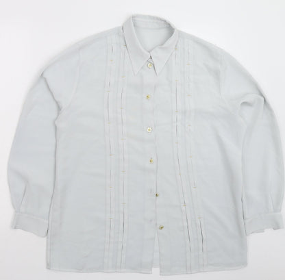 Preworn Womens Grey   Basic Button-Up Size 2XL
