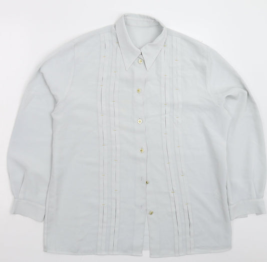 Preworn Womens Grey   Basic Button-Up Size 2XL