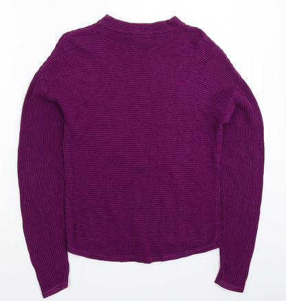 Garcia Womens Purple  Knit Pullover Jumper Size XS