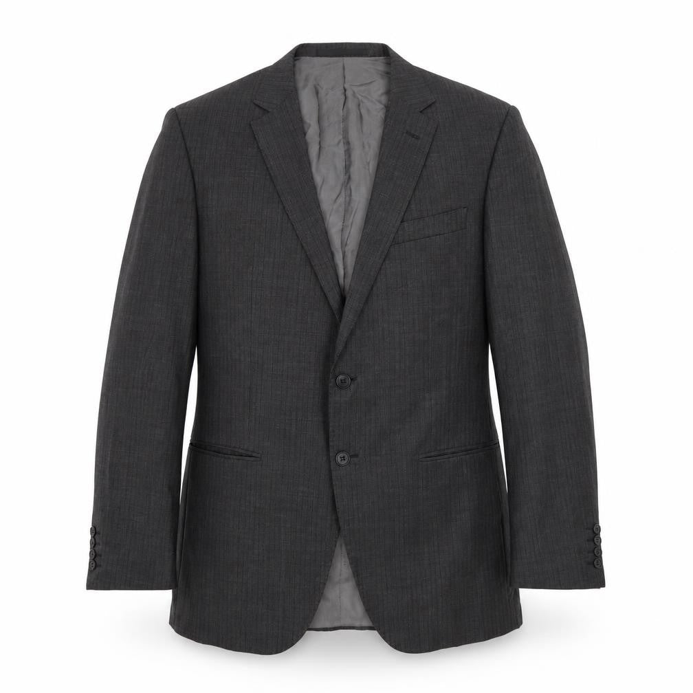Marks & Spencer Mens Black Striped  Jacket Suit Size 42