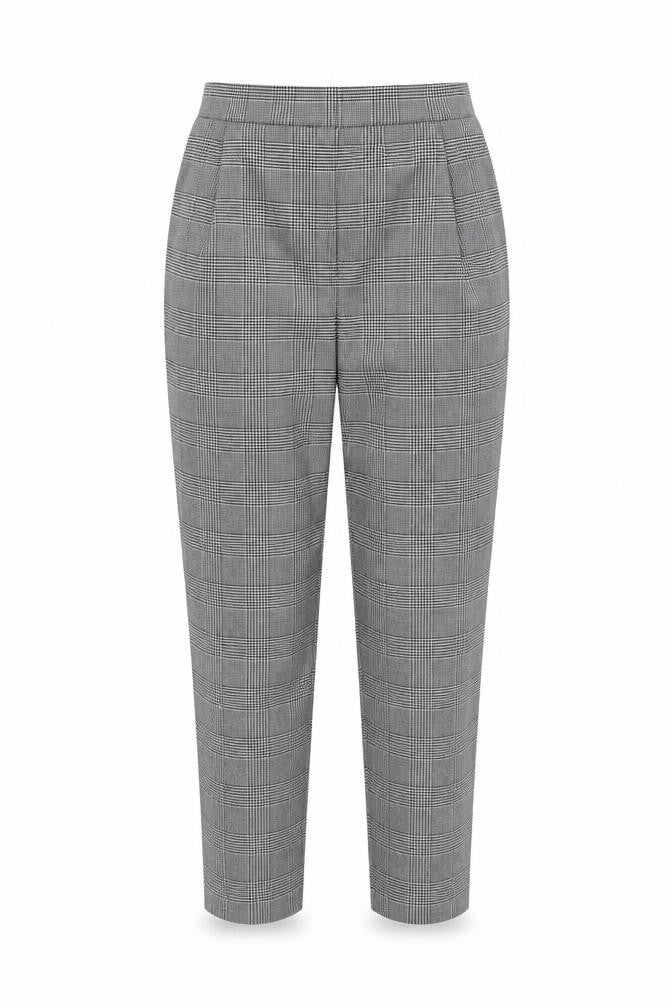 New look  Womens Black Houndstooth  Trousers  Size 10 L23.5 in