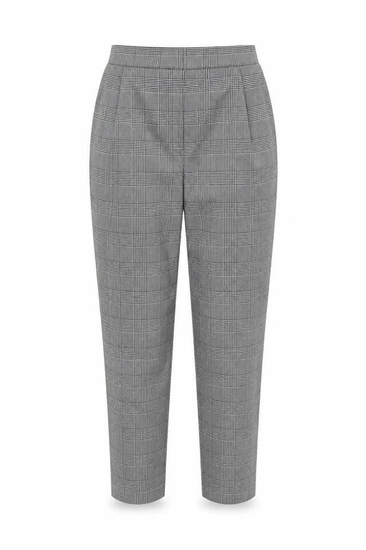 New look  Womens Black Houndstooth  Trousers  Size 10 L23.5 in