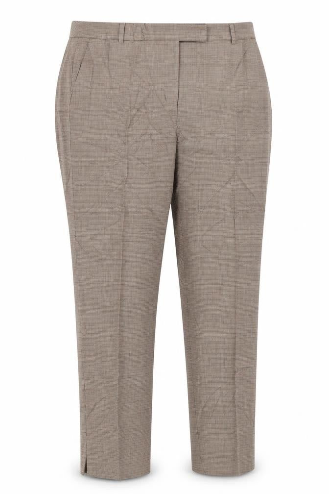 Marks & Spencer Womens Brown Houndstooth  Trousers  Size 18 L27 in