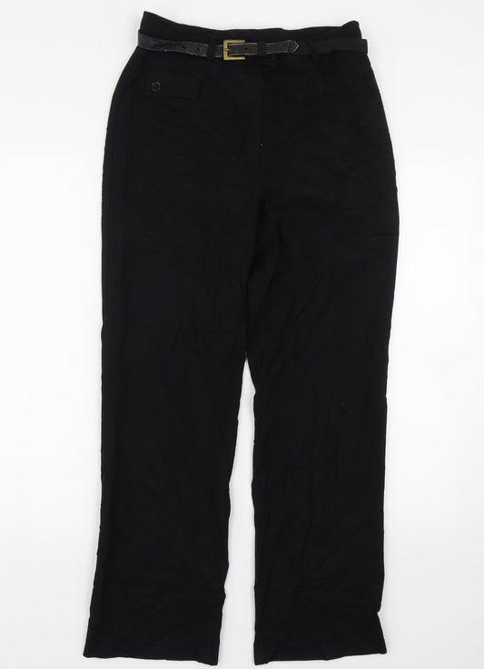 M&S Womens Black   Trousers  Size 10 L27 in