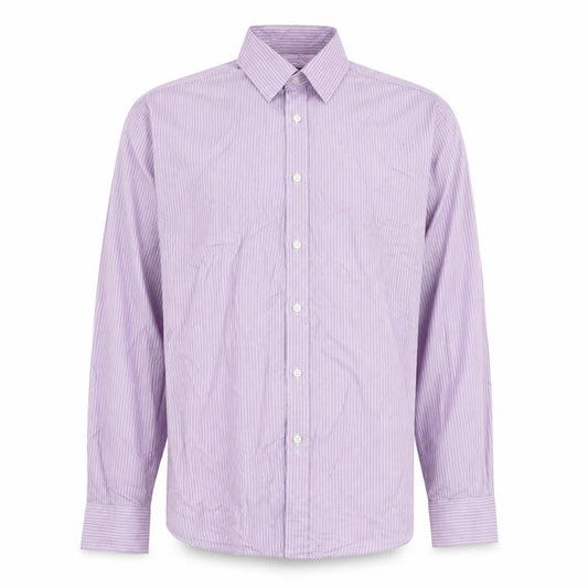 Tailor & cutter Mens Purple Striped   Dress Shirt Size 16