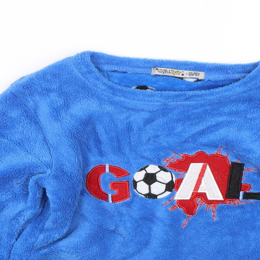 Chill out Boys Blue    Pyjama Top Size 8-9 Years  - Football