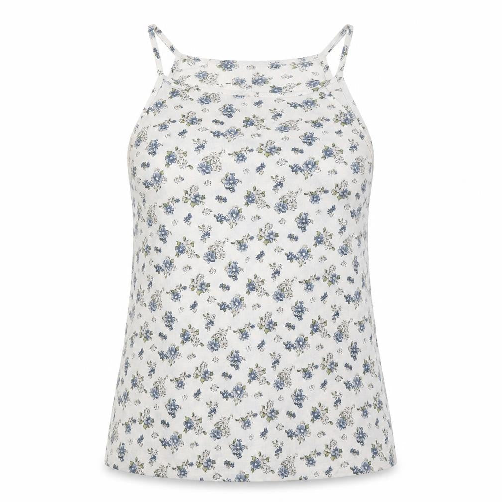 Cameo Rose Womens White Floral Basic Tank Size 14