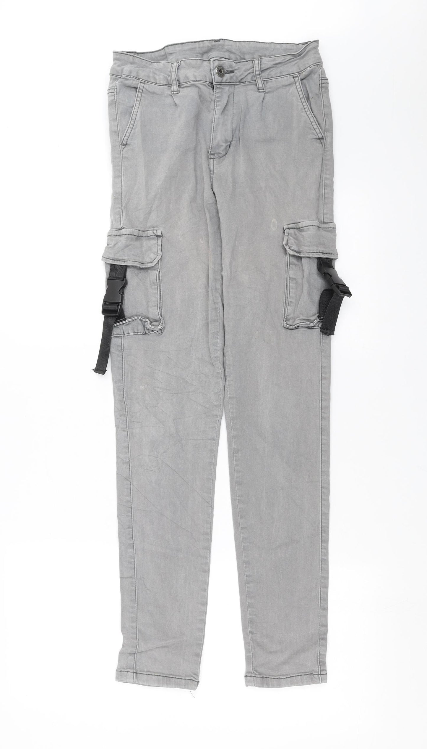 Preworn Womens Grey   Capri Jeans Size L L30 in