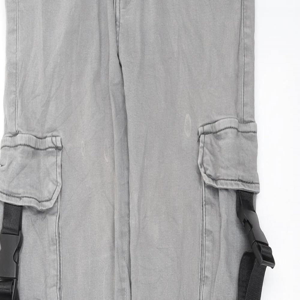 Preworn Womens Grey   Capri Jeans Size L L30 in