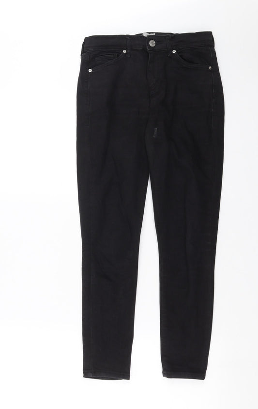 Topshop Womens Black  Denim Skinny Jeans Size 26 in L26 in
