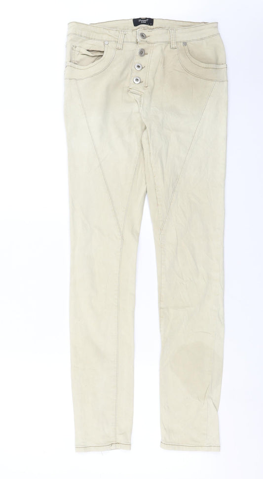 Sisters Point Womens Beige  Denim Skinny Jeans Size S L31 in