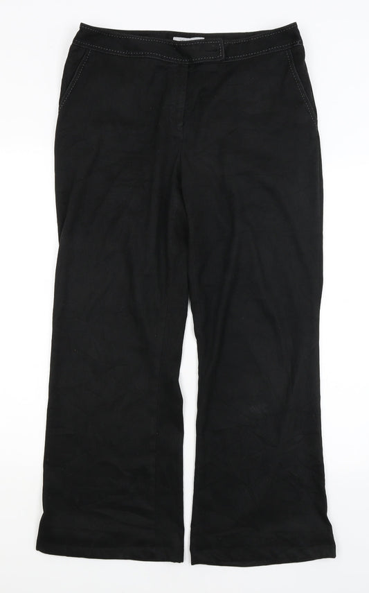 NEXT Womens Black   Trousers  Size 14 L26.5 in