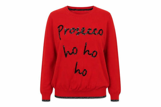 Front view of Papaya women’s red jumper, size S