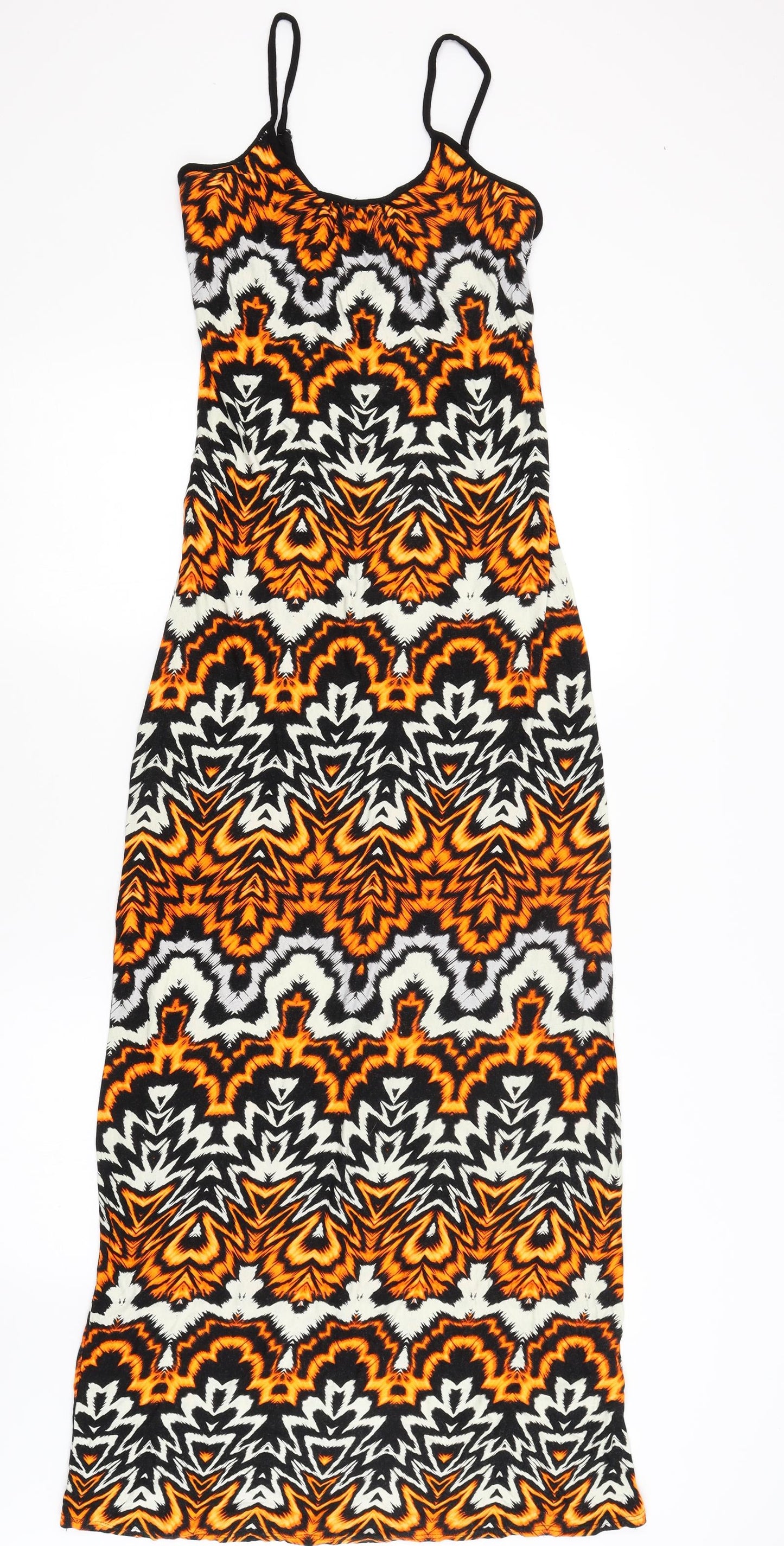 Dorothy Perkins Womens Black Geometric  A-Line  Size 8