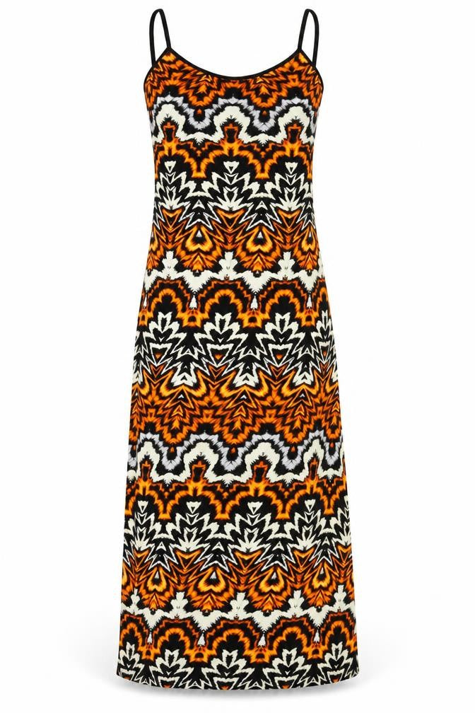 Dorothy Perkins Womens Black Geometric  A-Line  Size 8