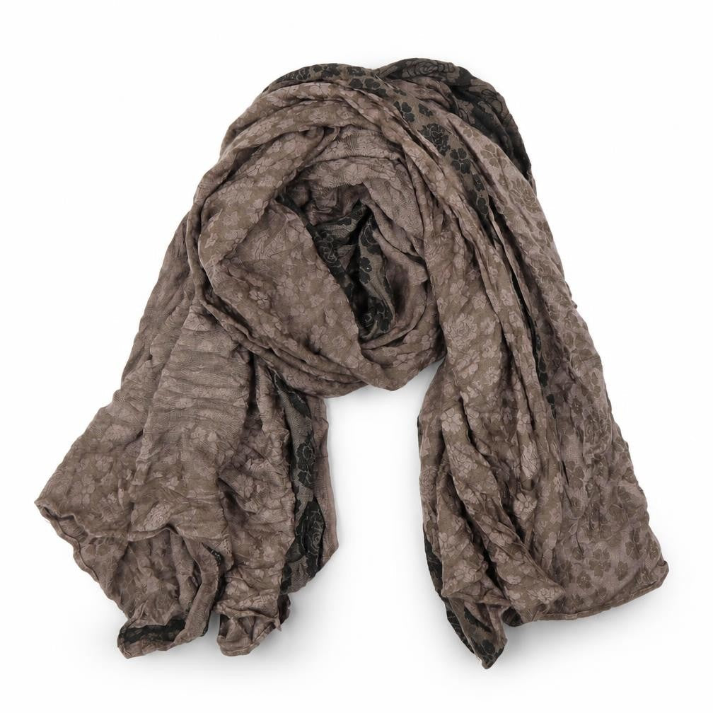 prew Unisex Brown Floral   Shawl/Wrap