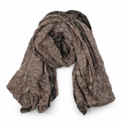 prew Womens Brown Floral Shawl/Wrap