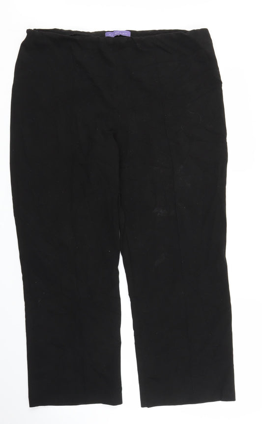 Auton Womens Black   Trousers  Size 16 L25 in