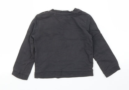 Back view of Tu boys’ grey basic t-shirt, size 6-9, months