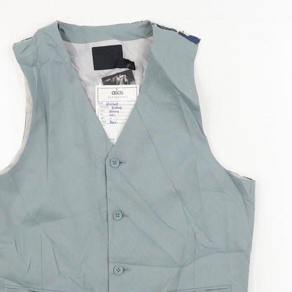 Close-up detail of ASOS men’s grey jacket blazer, size 40