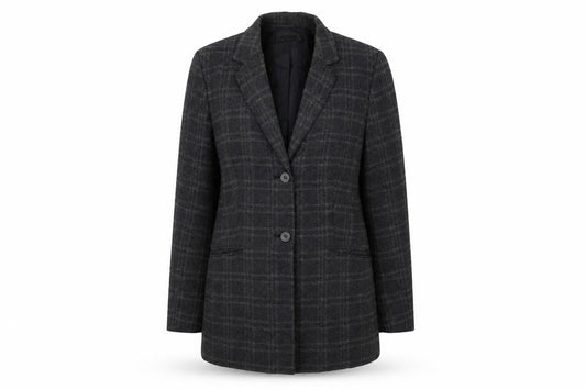 planet Womens Grey Check  Jacket Blazer Size 12