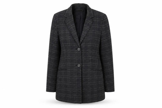 planet Womens Grey Check  Jacket Blazer Size 12