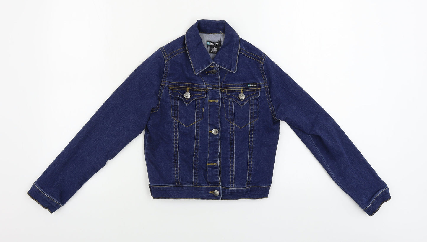 Tractor Girls Blue   Jacket Coat Size 10 Years