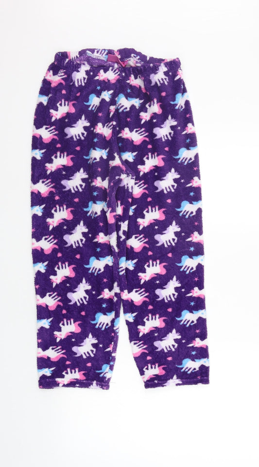 selena girl Girls Purple Geometric  Top Pyjama Pants Size 11-12 Years  - Elasticated Waist