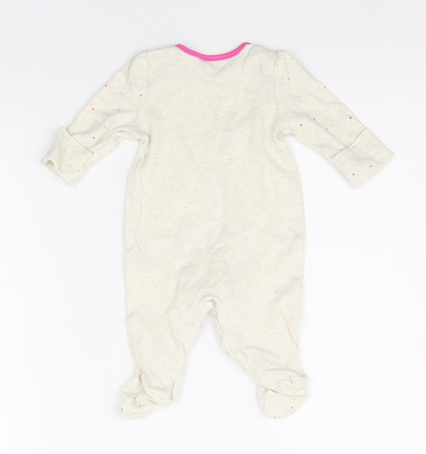 Mothercare Baby Beige Geometric  Babygrow One-Piece Size 0-3 Months