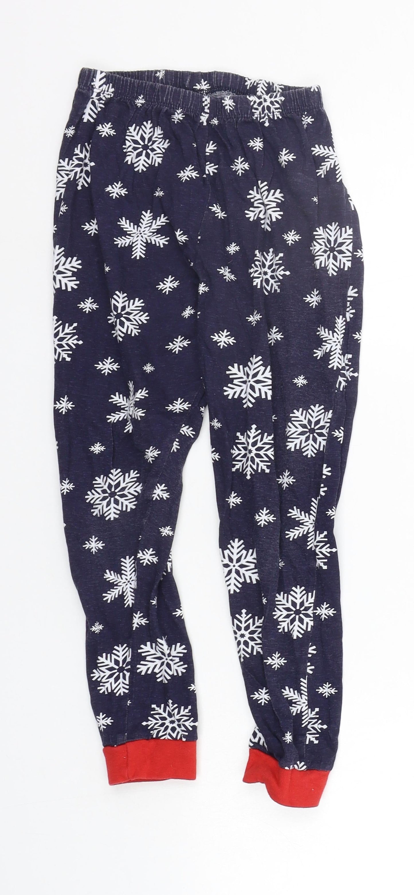 B&M Girls Blue Geometric  Top Pyjama Pants Size 7-8 Years  - SNOW FLAKE