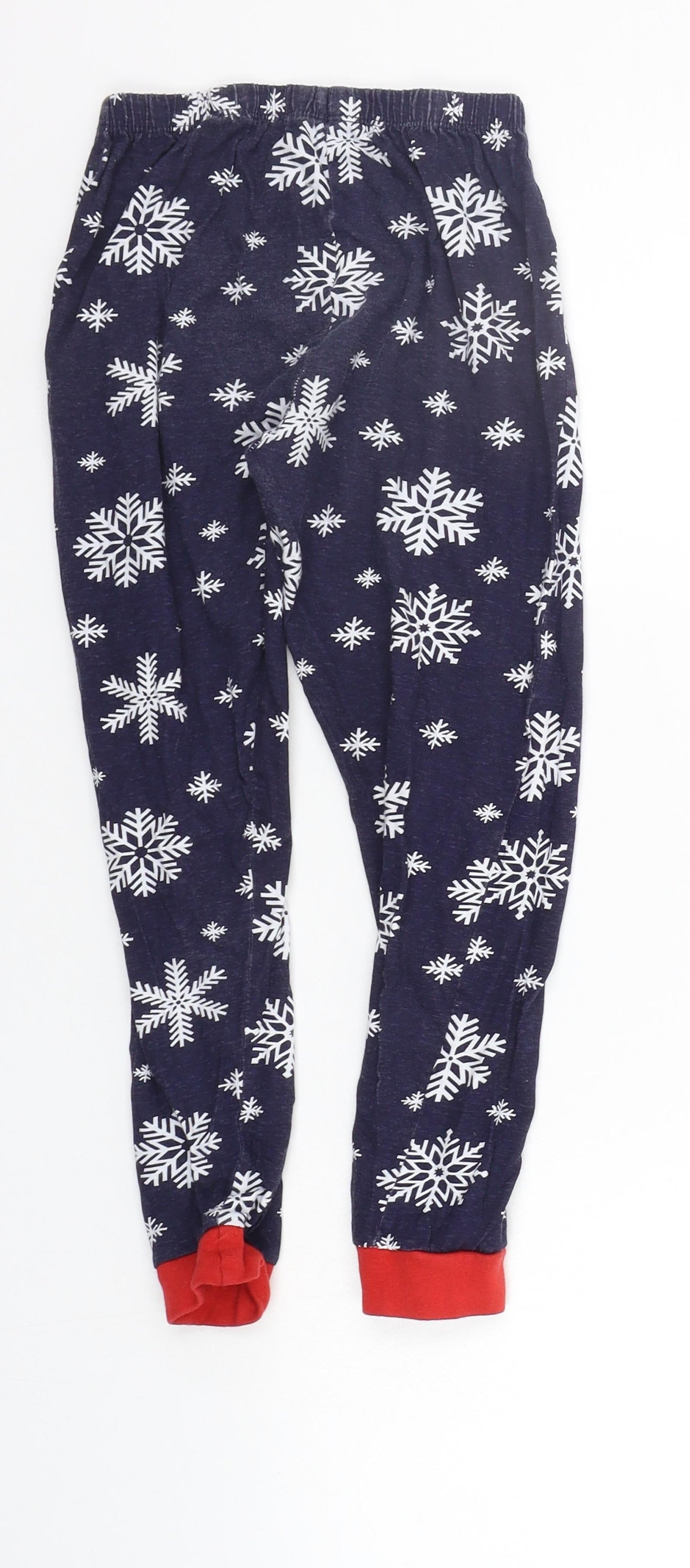B&M Girls Blue Geometric  Top Pyjama Pants Size 7-8 Years  - SNOW FLAKE