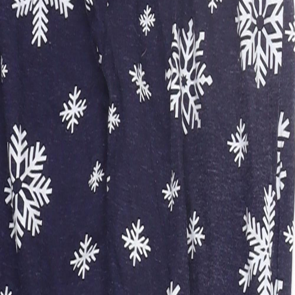 B&M Girls Blue Geometric  Top Pyjama Pants Size 7-8 Years  - SNOW FLAKE