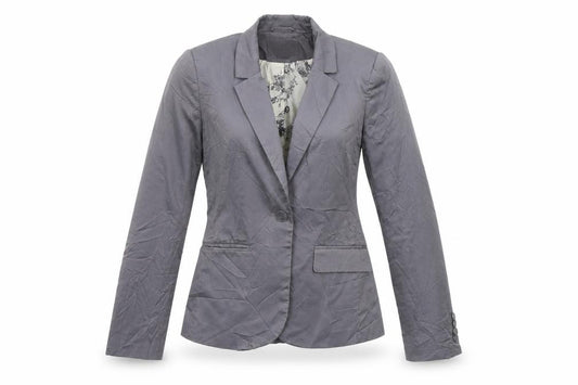 H&M Womens Grey Ikat  Jacket Blazer Size 6