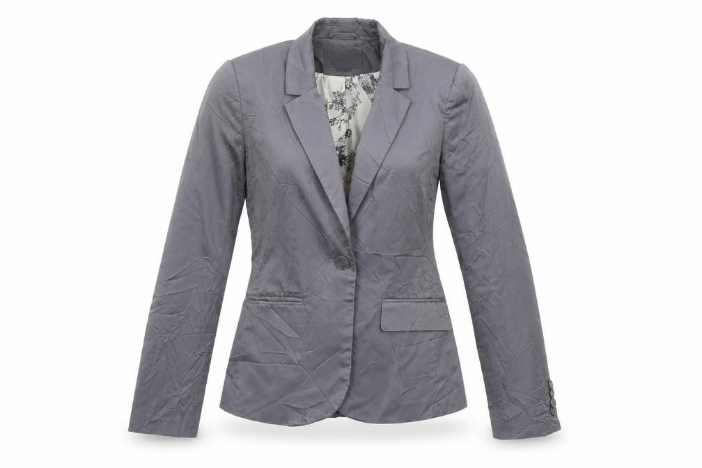 H&M Womens Grey Ikat  Jacket Blazer Size 6