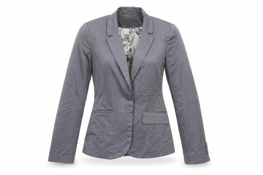 H&M Womens Grey Ikat  Jacket Blazer Size 6