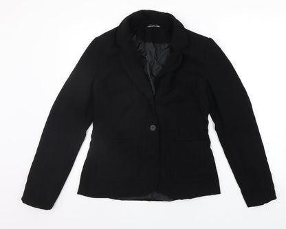 Additional front view of Atmosphere women’s black jacket coat, size UK 12