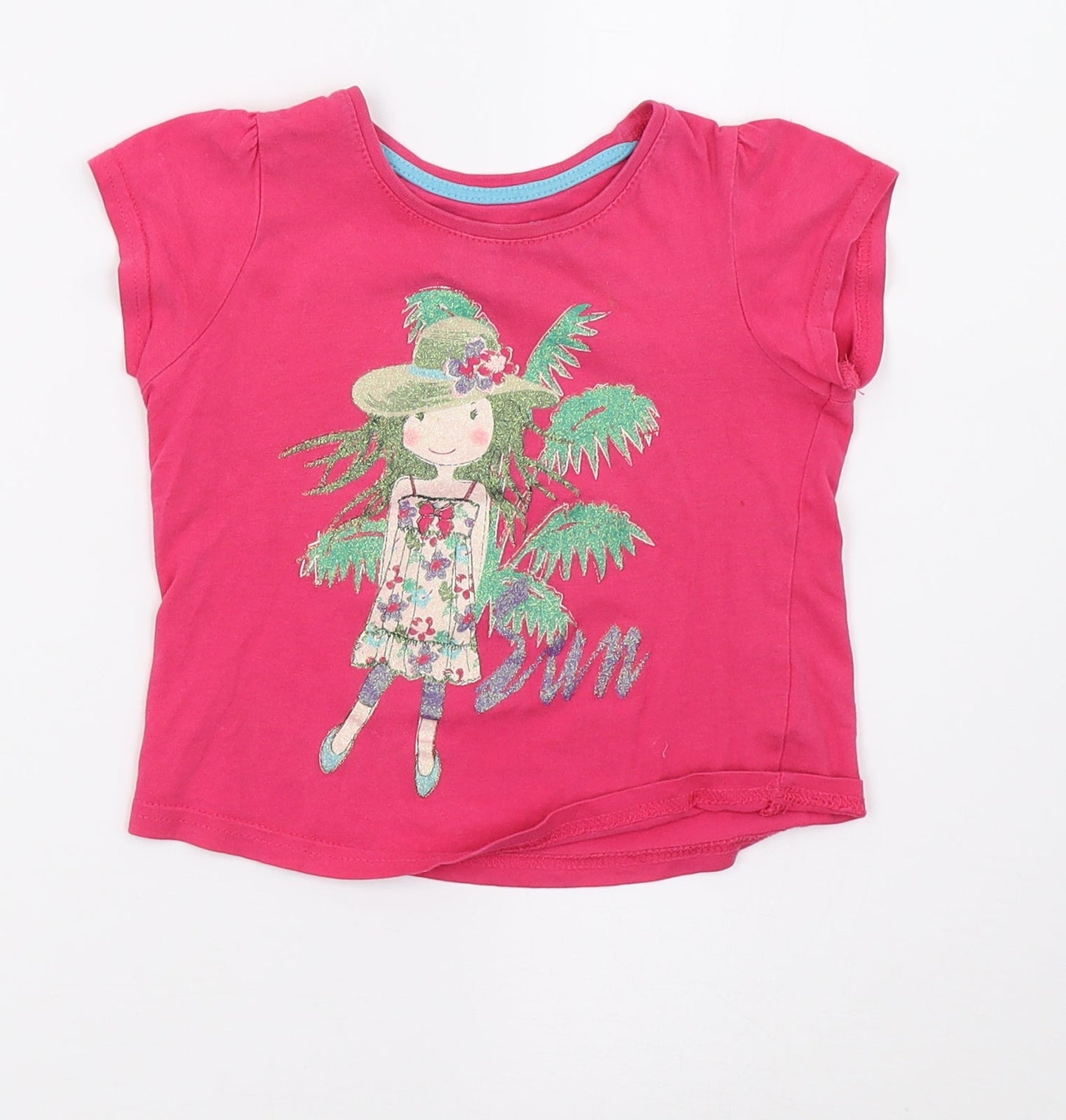 Primark Girls Pink   Pullover T-Shirt Size 2-3 Years