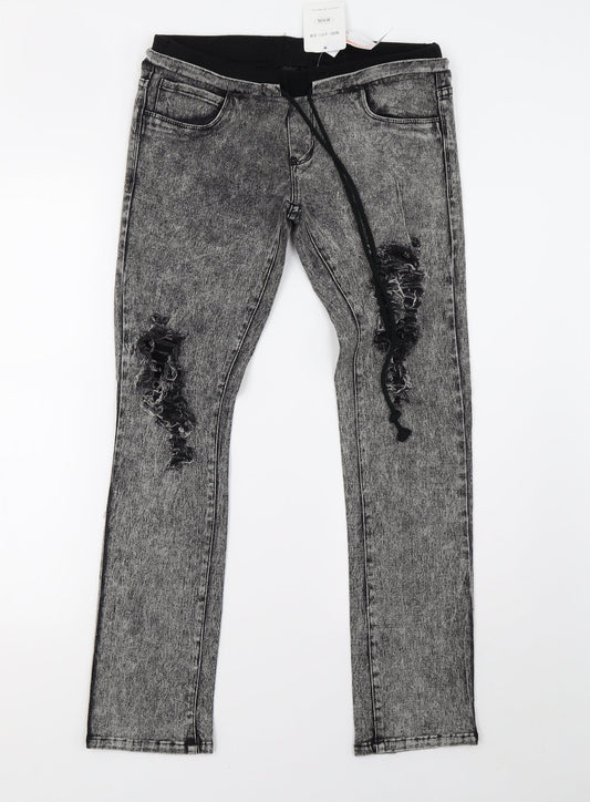 Preworn Womens Grey  Denim Skinny Jeans Size 10 L28 in