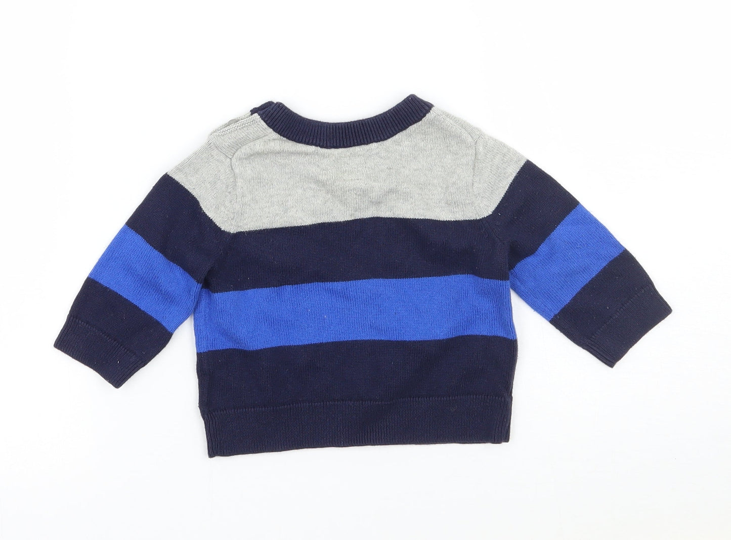 Gap Boys Blue Striped  Pullover Jumper Size 3-6 Months