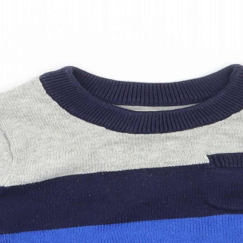 Gap Boys Blue Striped  Pullover Jumper Size 3-6 Months