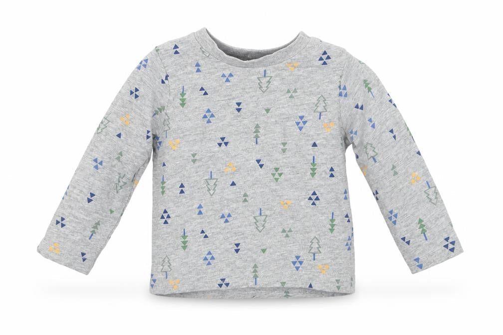 TU Boys Grey Geometric  Basic T-Shirt Size 3-6 Months