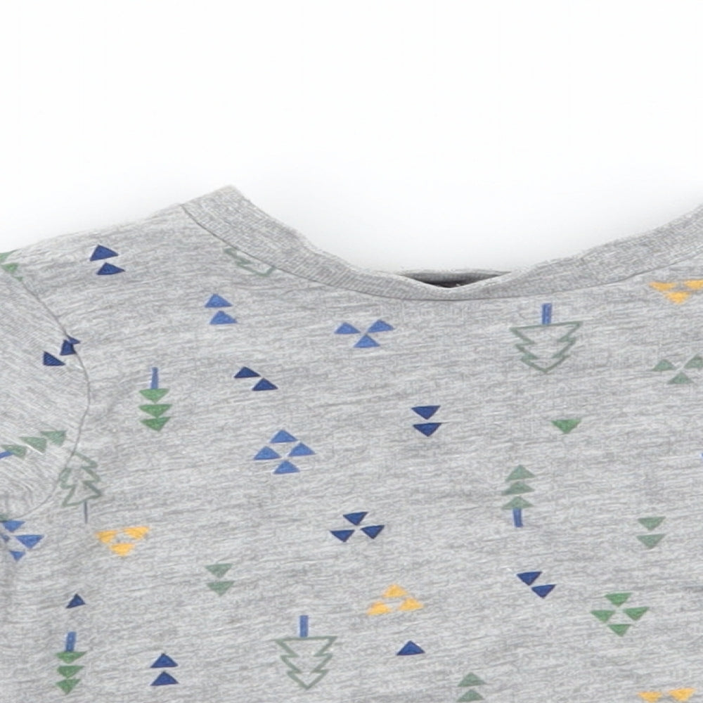 TU Boys Grey Geometric  Basic T-Shirt Size 3-6 Months