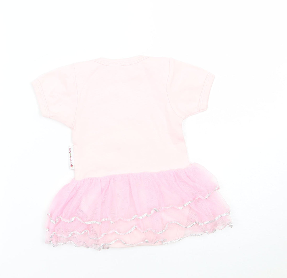 Beauty And The Bib Girls Pink   Babygrow One-Piece Size 6-9 Months
