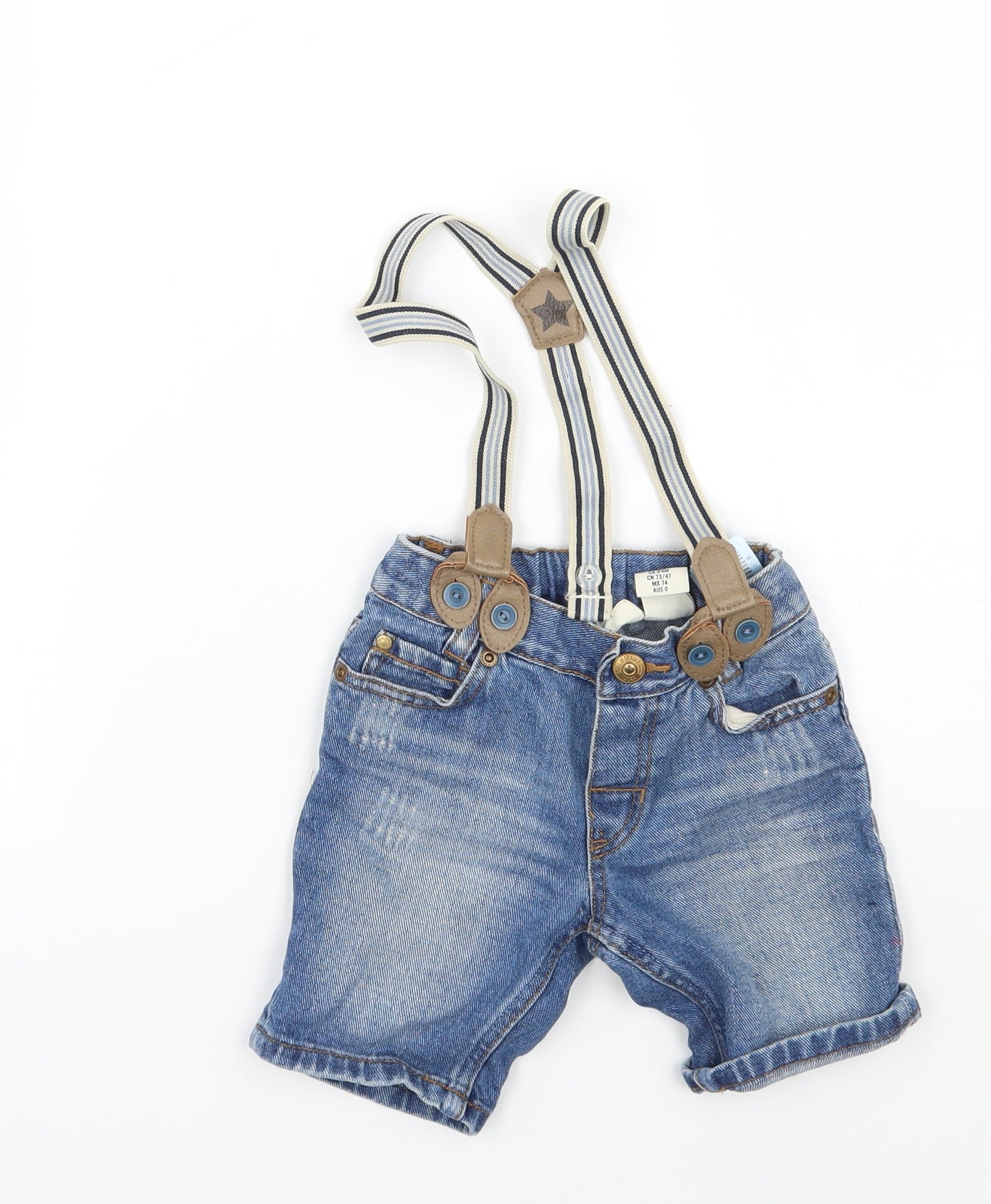 H&M Boys Blue   Capri Jeans Size 6-9 Months