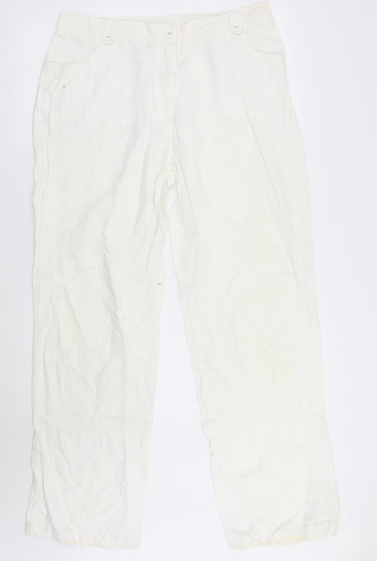 Canda Womens White   Trousers  Size 18 L30 in