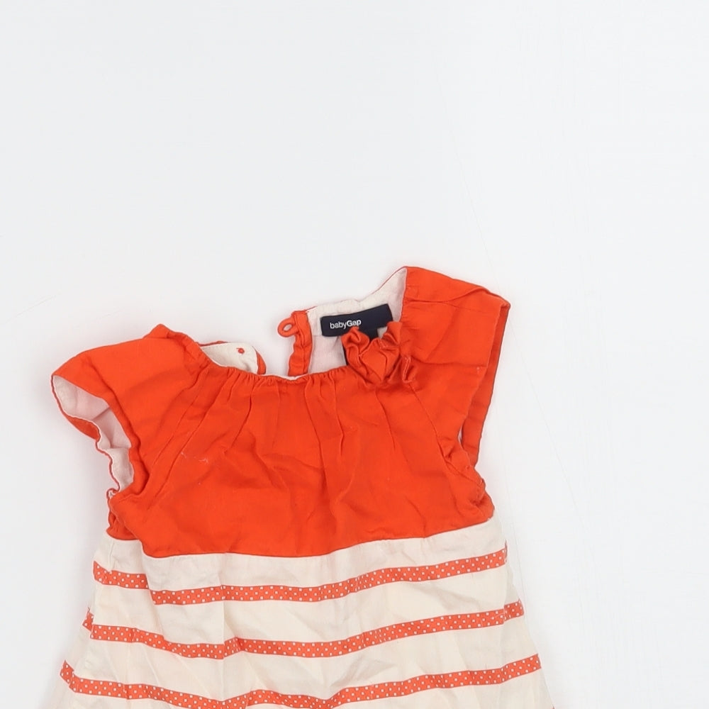 Gap Girls Orange Striped  A-Line  Size 3-6 Months